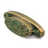 Hickory Hardware Verde Gabinete antiguo o cajón de muebles 3 "cc Cup Pull P7308-VA