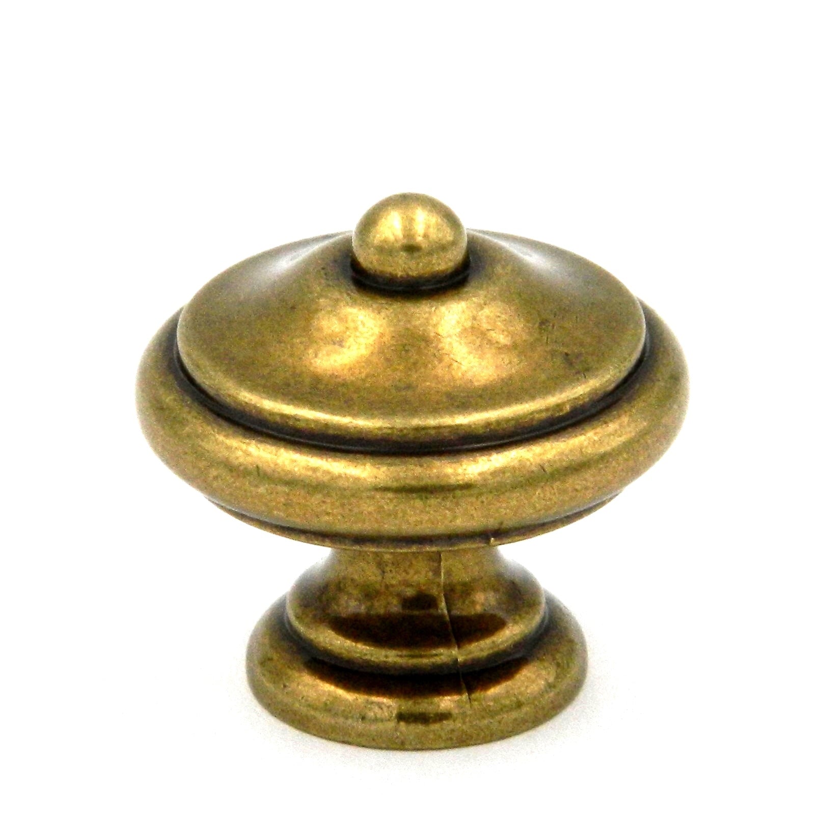 Hickory Hardware Touch of Spring Lancaster P7341-LP - Pomo redondo de latón pulido a mano, 1 1/4 pulgadas