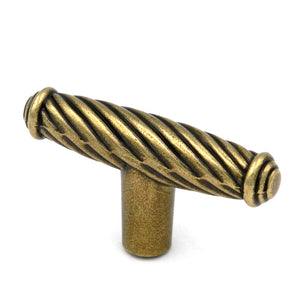 Hickory Hardware French Country Lancaster Brass 2 1/4" Cabinet Knob Pull T-Bar P7342-LP
