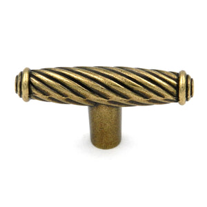10 Pack Hickory Hardware P7342-LP Brass 2 1/4 Inch T-Bar Cabinet Knob Pull