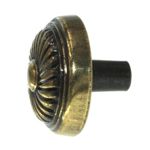 P7343-LP Lancaster Hand Polished Brass 1 1/4" Round Cabinet Knob Pulls Hickory