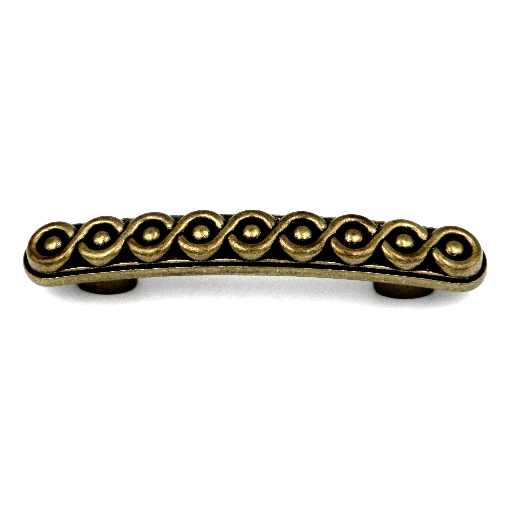 Hickory Grecian Revival Lancaster Hand Polished Brass 3", 3 3/4" (96mm)cc Handle Pull P7354-LP