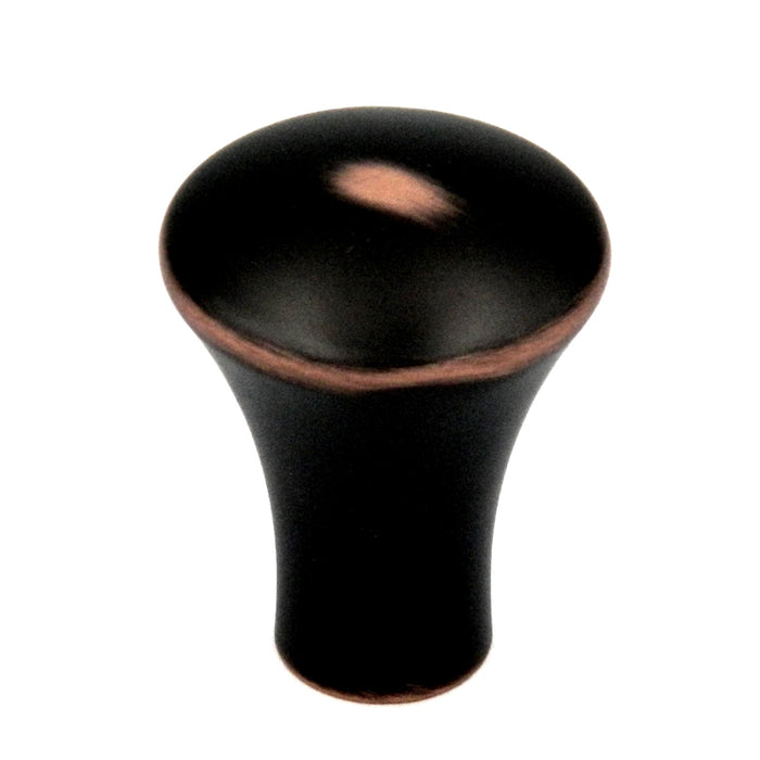 Hickory Hardware Metropolis Oil Rubbed Bronze Highlighted Round Fluted 1" Cabinet Knob P7520-OBH