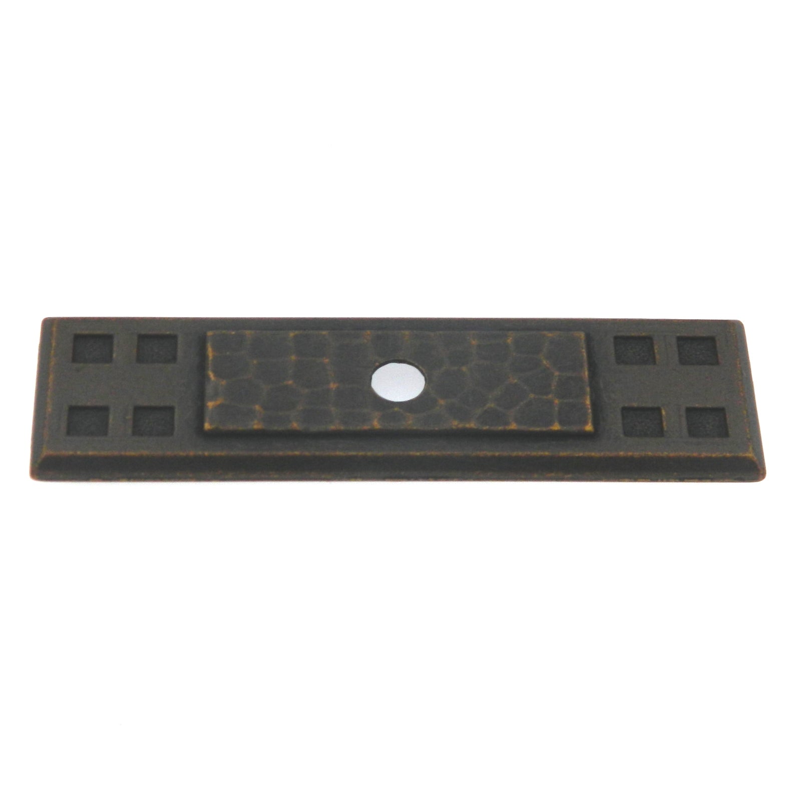 Belwith Hickory Hardware Windover Antique Arts &amp; Crafts - Perilla rectangular para gabinete, placa posterior P7529-WDA