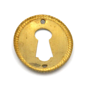 Belwith Ultra Brass Decorative Oval Keyhole Cover Plate Escutcheon P755-UB