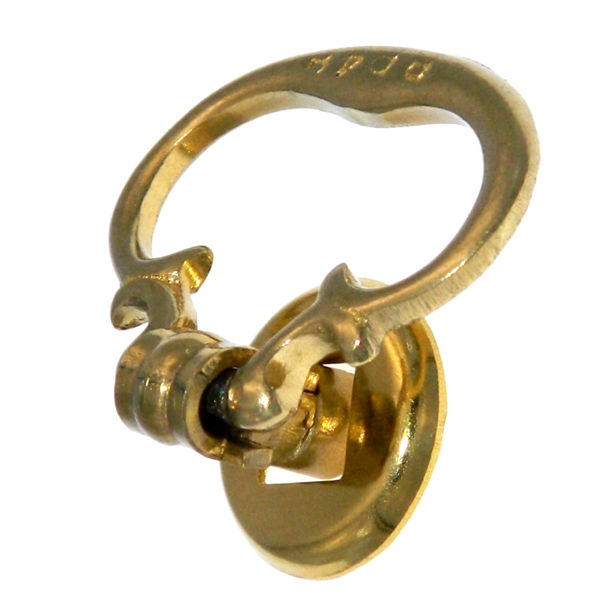 Belwith Hickory P764-UB Ultra Brass 1 1/4" Perilla de tirador oscilante para gabinete