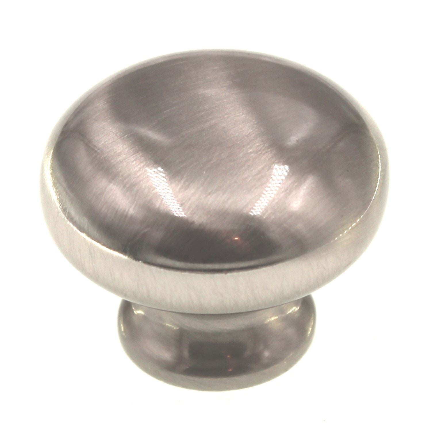 Hickory Hardware Cottage 1 1/8" Mushroom Cabinet Knob Satin Nickel P770-SN