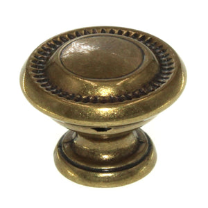 Hickory Hardware Manor House Lancaster Brass 1" Dotted Cabinet Knob P8011-LP