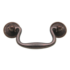 Hickory Hardware Manor House Antique Copper 3" Ctr. Drawer Bail Pull P8049-DAC