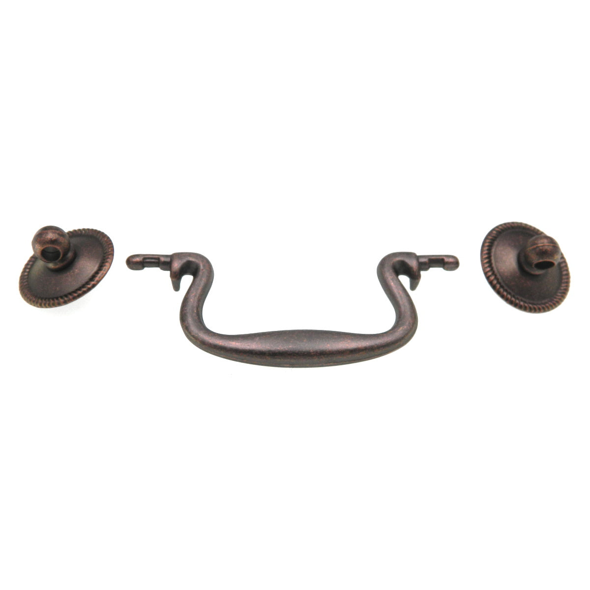 Hickory Hardware Manor House Antique Copper 3 Ctr. Drawer Bail Pull  P8049-DAC