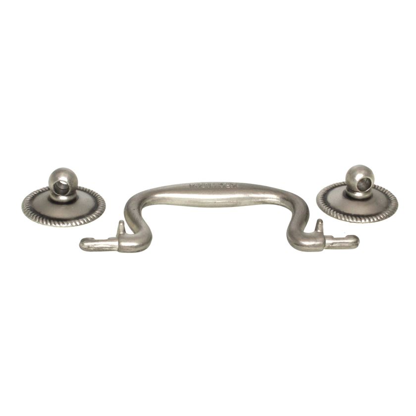 Hickory Hardware Manor House Silver 3" Ctr. Swinging Drawer Bail Pull P8049-ST
