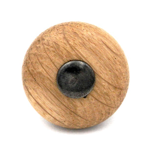 Hickory Hardware Country Casual Oak and Black Nickel 1 1/4" Cabinet Knob P8133-BLN