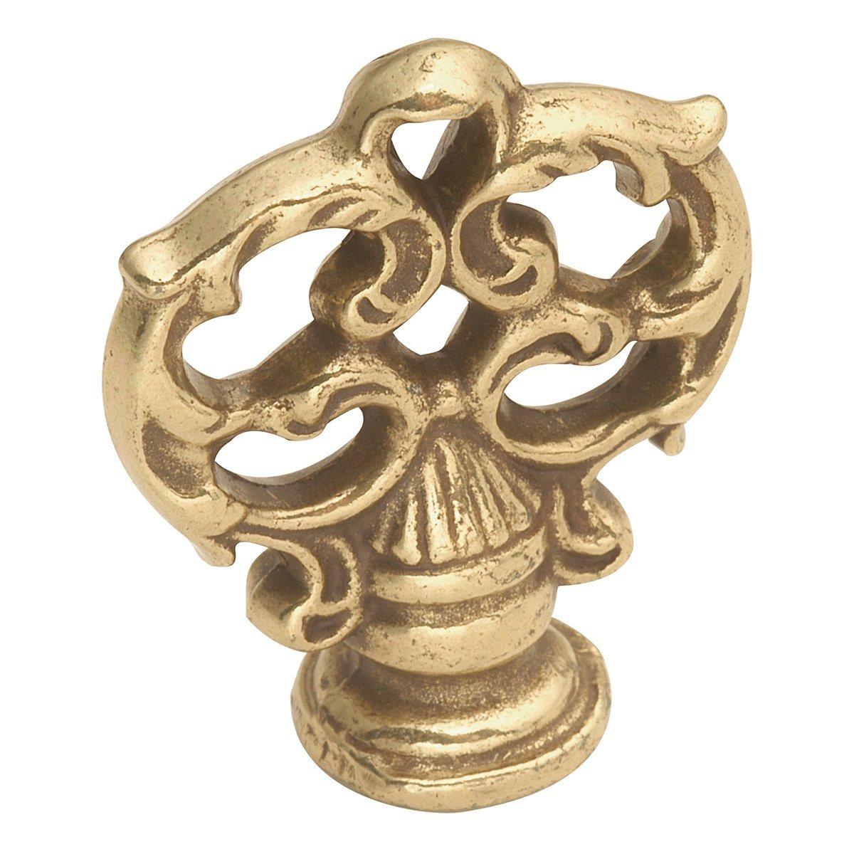 Hickory Hardware P8168-LP Manor House - Tirador de perilla para gabinete (latón), diseño de llave simulada