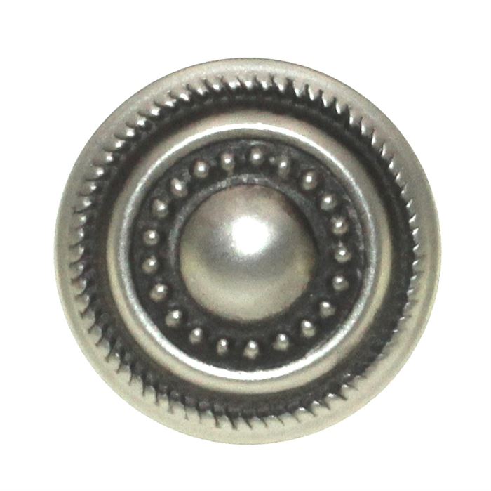 Hickory Hardware Manor House Silver Stone 1 1/4" Dotted Cabinet Knob P8196-ST