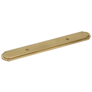 Belwith Hickory Polished Brass Annapolis 3"cc Solid Brass Handle Backplate P9