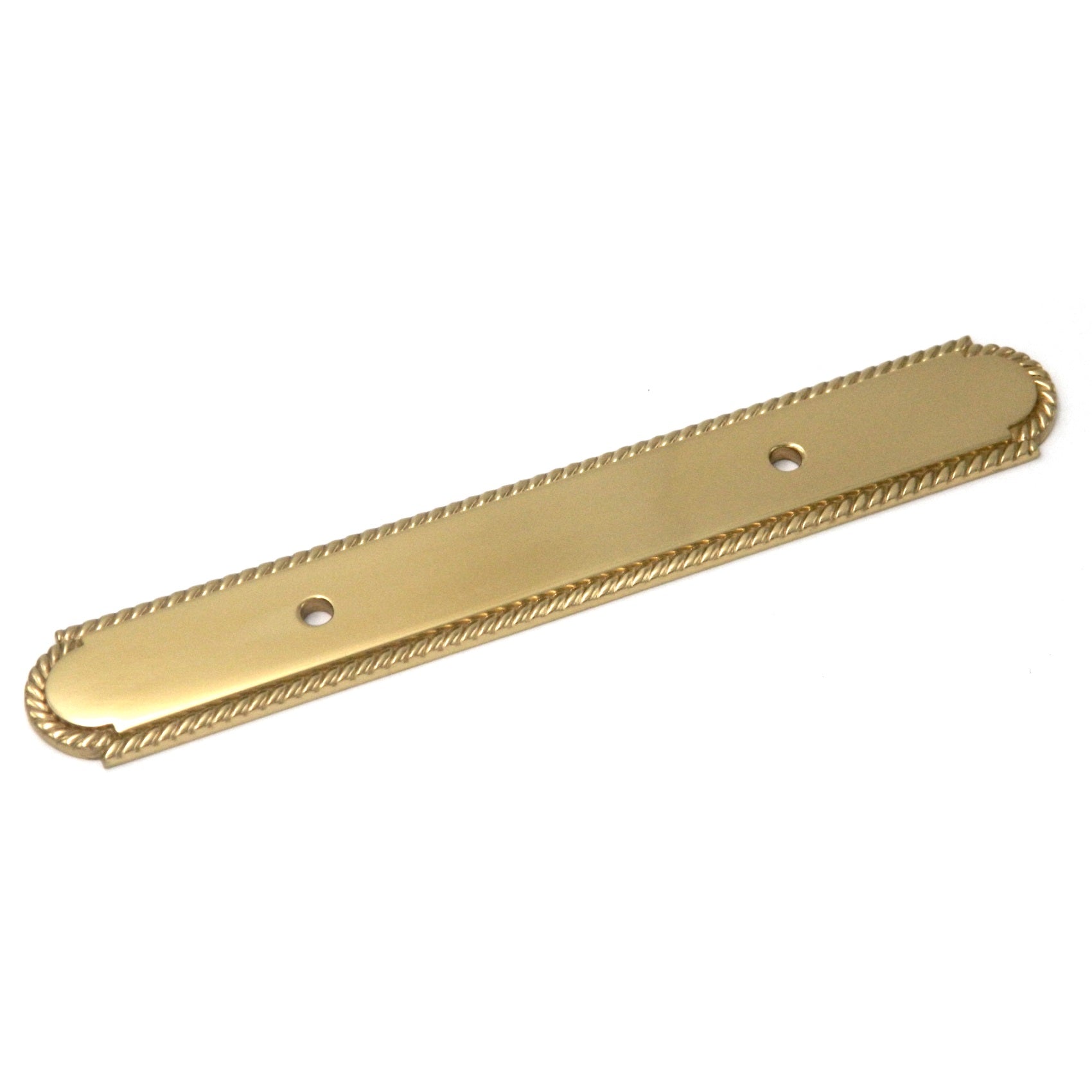 Belwith Hickory Polished Brass Annapolis 3"cc Solid Brass Handle Backplate P9