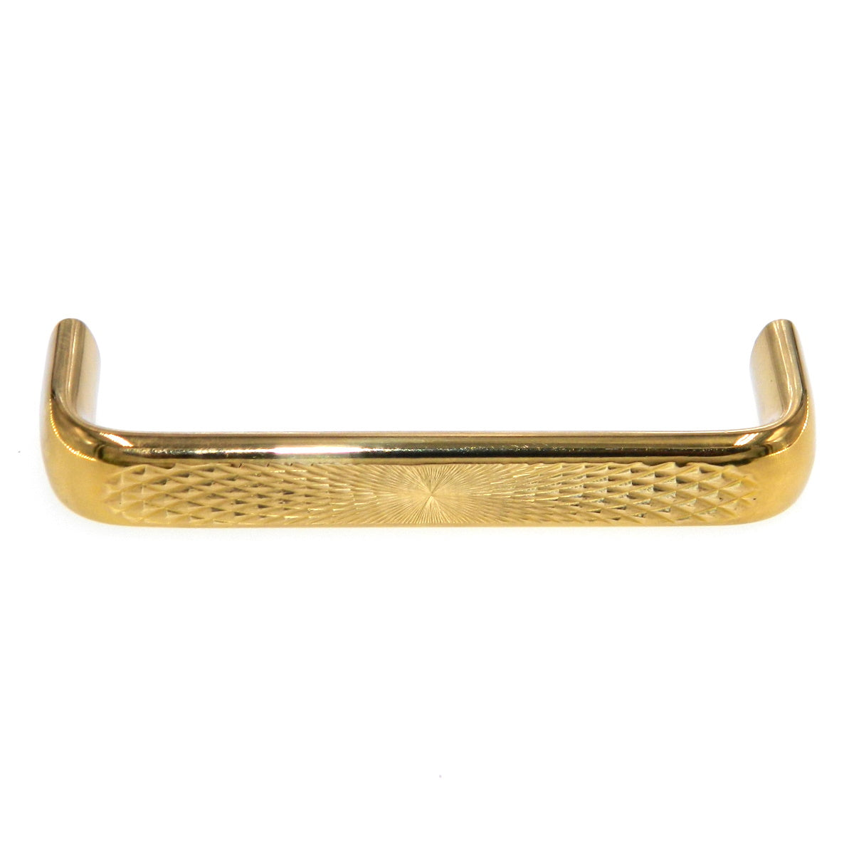 Belwith Manor House P9115 Tirador de arco para gabinete de latón macizo con corte de diamante de 3" Ctr