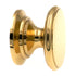 Hickory Hardware Manor House P9122 - Pomo redondo de latón pulido para gabinete (1 1/8 pulgadas)