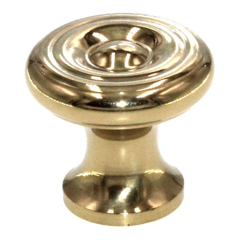 Belwith Keeler Period Brass 1" Ringed Solid Brass Cabinet Knob P9152