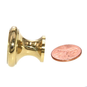 Belwith Keeler Period Brass 1" Ringed Solid Brass Cabinet Knob P9152