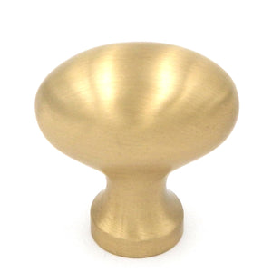Keeler Power & Beauty 1 1/4" Satin Brass Traditional Oval Cabinet Knob P9175-04
