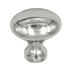 Keeler Power and Beauty Bright Nickel Oval 1 1/4" Solid Brass Cabinet Knob P9175-14