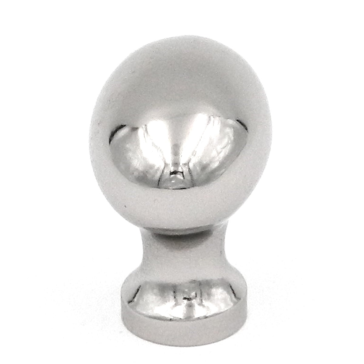 Keeler Power and Beauty Bright Nickel Oval 1 1/4" Solid Brass Cabinet Knob P9175-14