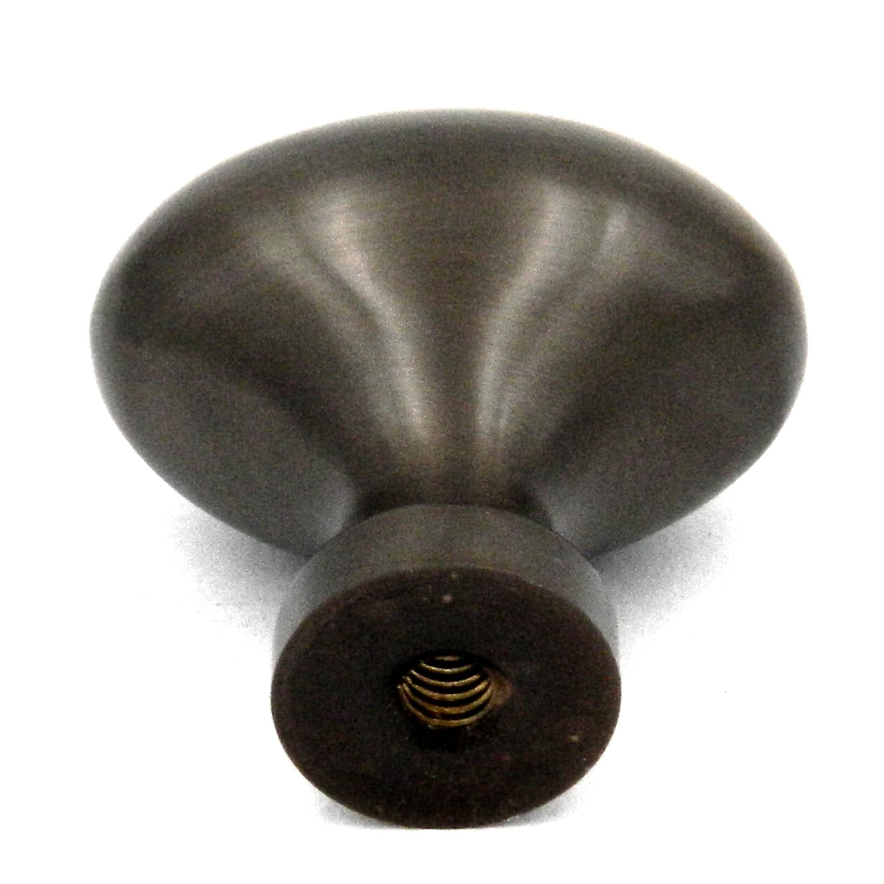 Keeler Power & Beauty Satin Dover Oval Smooth 1 1/4" Solid Brass Cabinet Knob P9175-9013