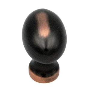 Keeler Prestige Oil-Rubbed Bronze Highlighted Oval Smooth 1 1/4" Solid Brass Cabinet Knob P9175-OBH