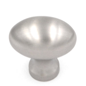 Keeler Prestige Stainless Steel Oval Smooth 1 1/4" Solid Brass Cabinet Knob P9175-SS
