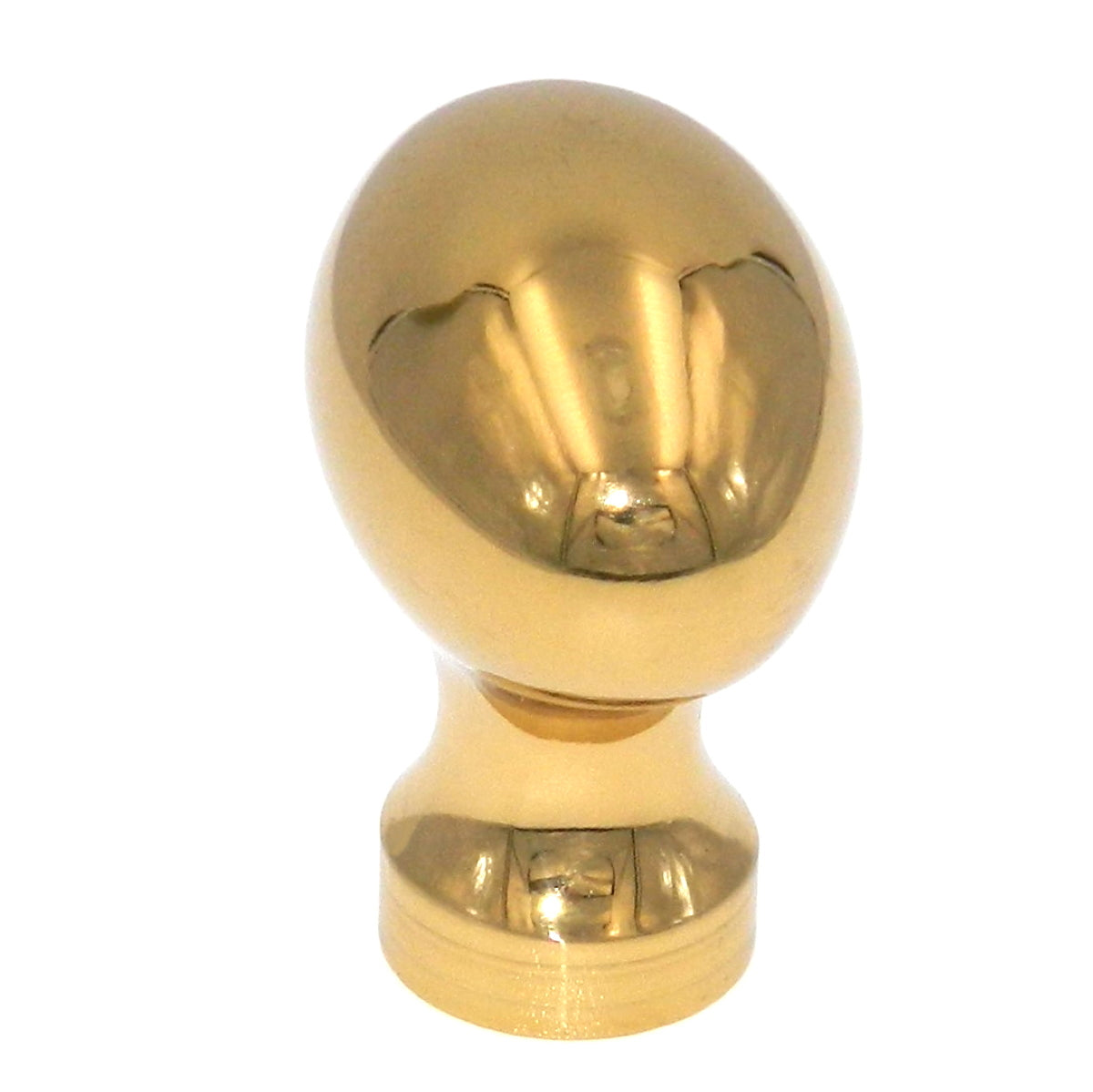 Keeler Power & Beauty Polished Brass Oval Smooth 1 1/4" Solid Brass Cabinet Knob P9175