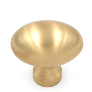 Keeler Power & Beauty 1 3/8" Satin Brass Traditional Oval Cabinet Knob P9176-04