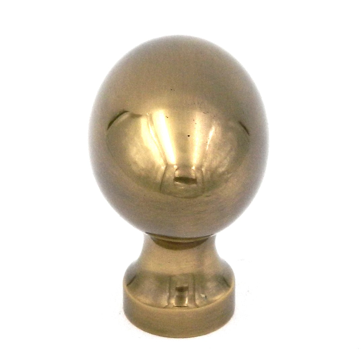 Keeler Power & Beauty Sherwood Antique Brass Oval Smooth 1 3/8" Solid Brass Cabinet Knob P9176-07