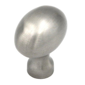 Keeler Power & Beauty Satin Nickel Oval Smooth 1 3/8" Solid Brass Cabinet Knob P9176-15