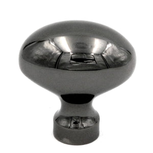 Keeler Power & Beauty Black Nickel Oval Smooth 1 3/8" Solid Brass Cabinet Knob P9176-BLN