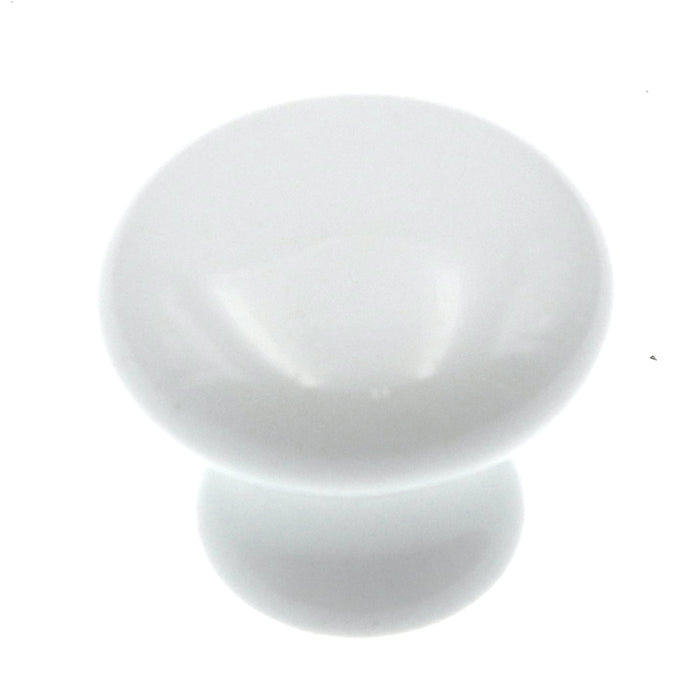 Hickory Hardware English Cozy White Round 1 3/8" Porcelain Cabinet Knob P950-W