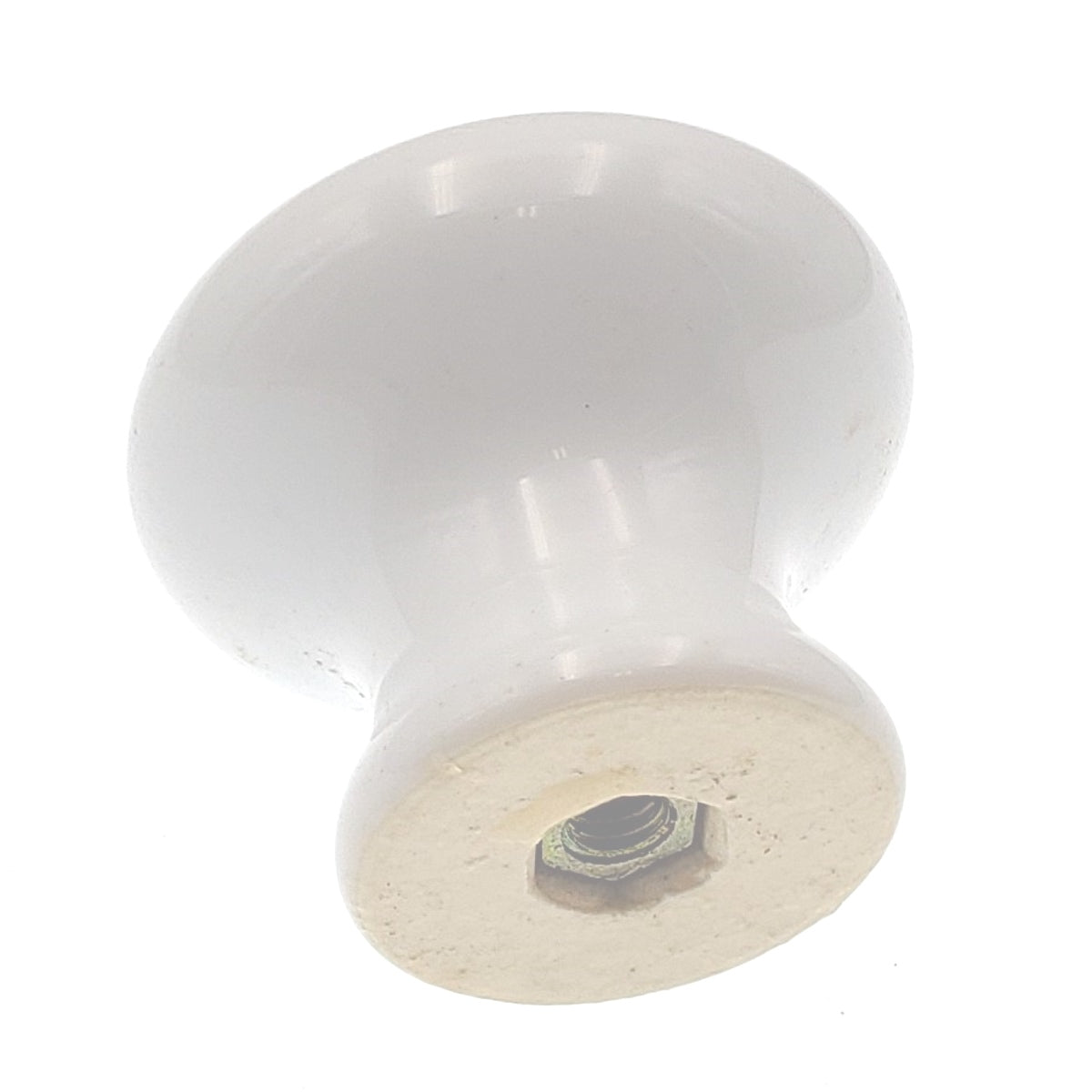 Hickory Hardware English Cozy White Round 1 3/8" Porcelain Cabinet Knob P950-W