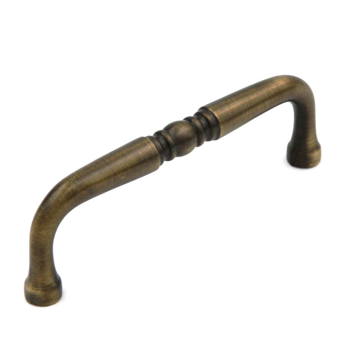 Hickory Hardware Power & Beauty Satin Dover P9720-9013 3 1/2"cc Solid Brass Ornate Cabinet Handle Pull