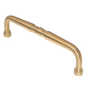 Keeler Power & Beauty Satin Brass 4"cc Furniture Cabinet Handle Pull Solid Brass P9721-04
