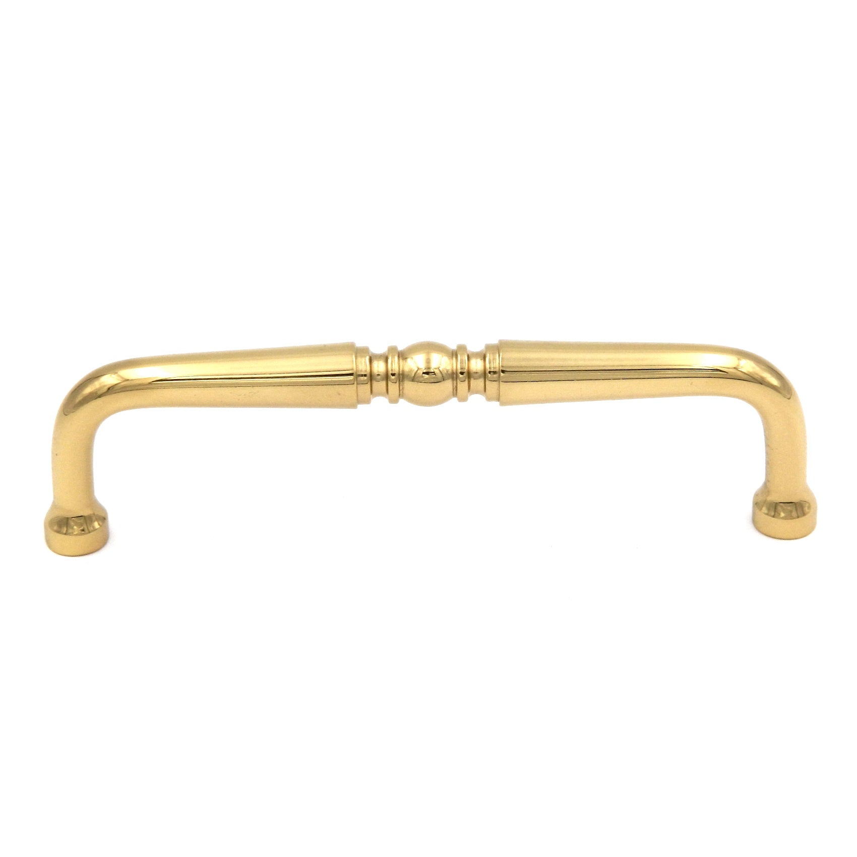 Keeler Power & Beauty Polished Brass Cabinet 4"cc Handle Pull P9721