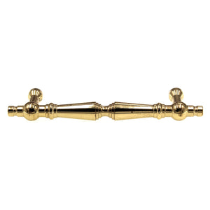 FKI Hardware Belwith Solid Brass Cabinet Pull 3 1/2" Ctr Polished Brass P9724