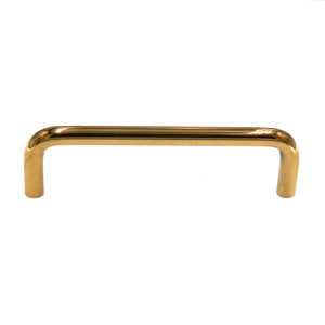 Belwith Manor House P9728 Polished Brass 4" CTC Cabinet Wire Pull Handle