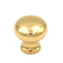 Keeler Manor House Polished Brass Round Smooth 3/4" Solid Brass Cabinet Knob P9768