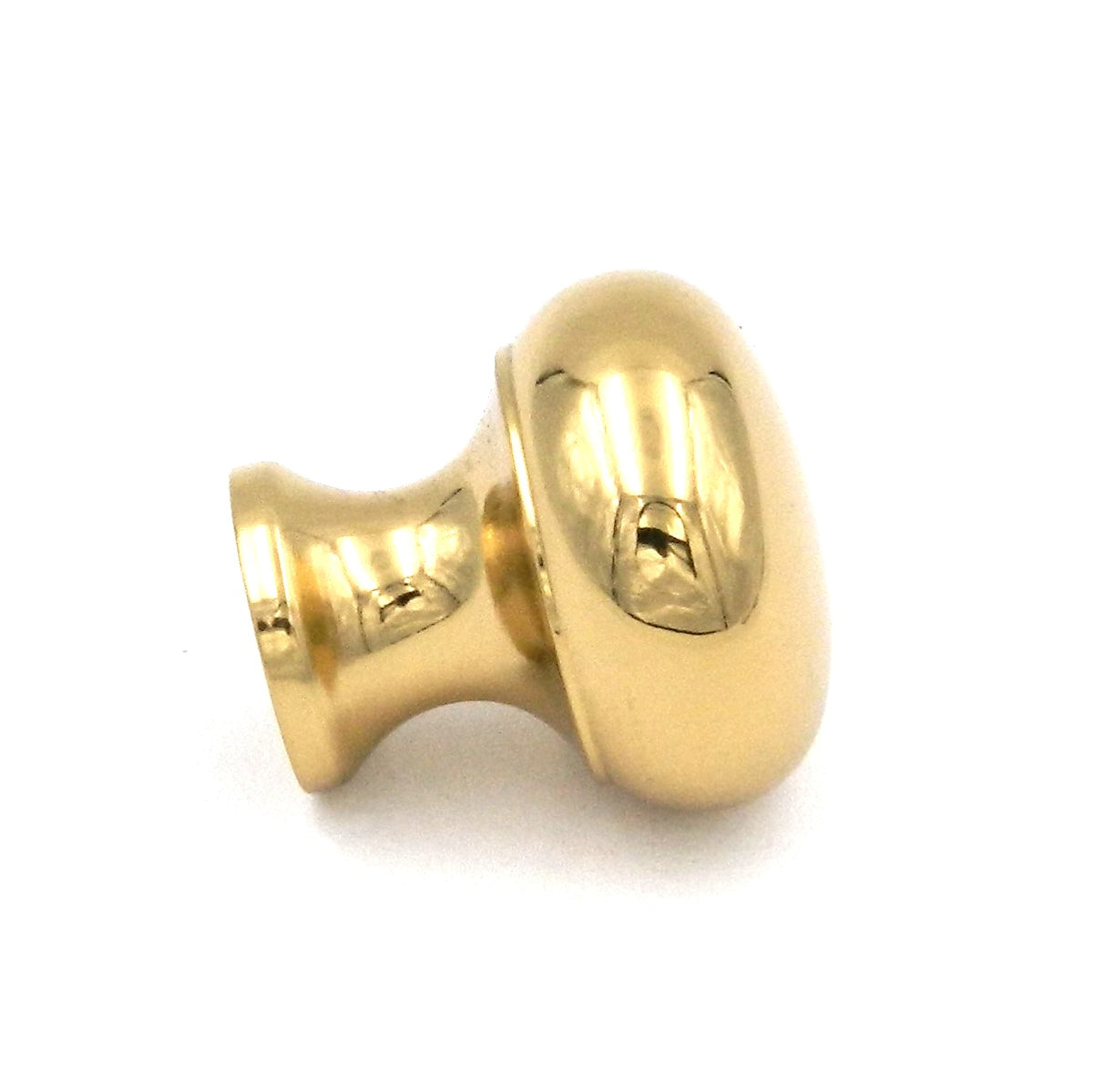 Keeler Manor House Polished Brass Round Smooth 3/4" Solid Brass Cabinet Knob P9768