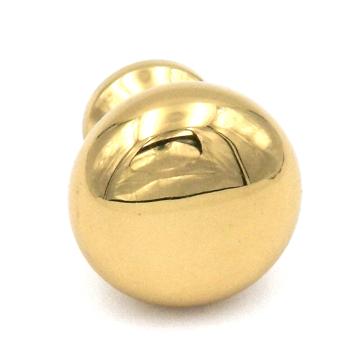 Keeler Manor House Polished Brass Round Smooth 3/4" Solid Brass Cabinet Knob P9768