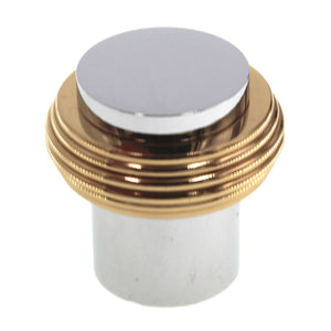 Belwith Keeler Milan 1 1/8" Two-Tone Solid Brass Chrome Cabinet Knob P9806