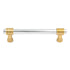 Keeler Milan Polished Brass and Polished Chrome Cabinet 3 3/4" (96mm)cc Handle Pull P9808