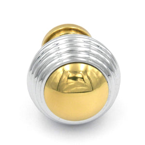 P9816 Chrome and Polished Brass 1 1/8" Round Ball Knob Pulls Keeler Milan