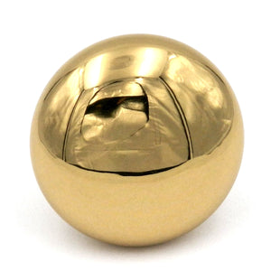 Keeler Modern Accents Polished Brass Round Smooth 1 1/4" Solid Brass Cabinet Knob P9971-3