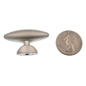 Hickory Hardware Metropolis 1 1/2" Pearl Nickel Oval Smooth Cabinet Knob PA0211-PN